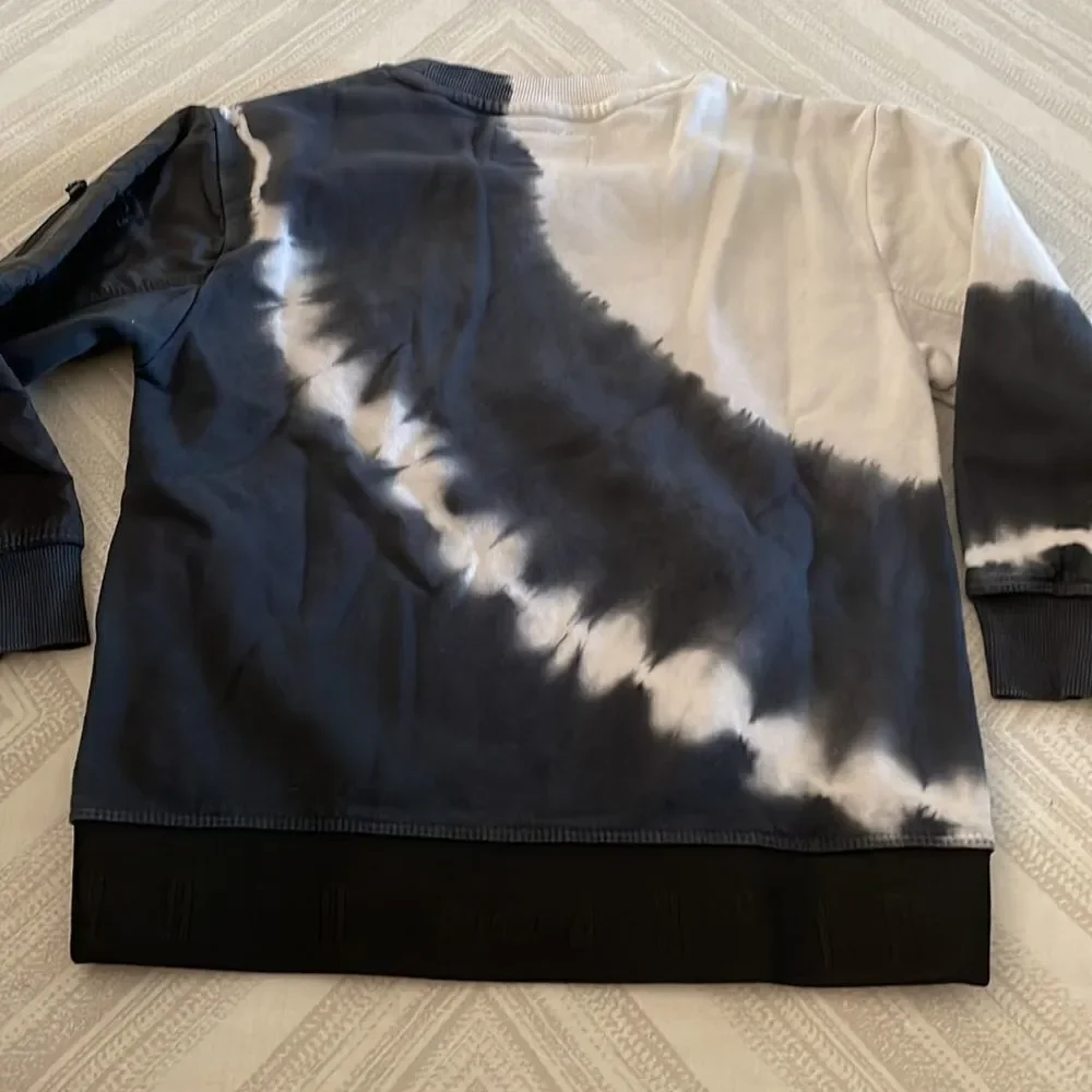 Zara Girls Black & White Tie Dye Sweatshirt